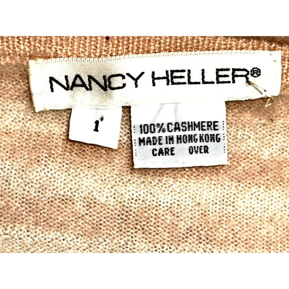 Nancy Heller Size 1 Blush Beige Cashmere Cardigan Quiet Luxury Knit Core - Picture 8 of 9